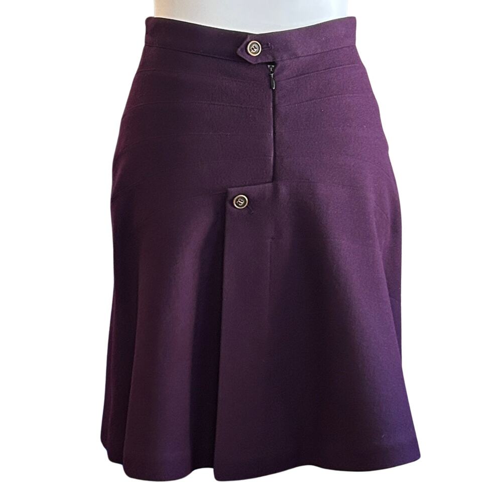 Alaïa Paris Plum Wool Skirt Vintage 90's - Rare